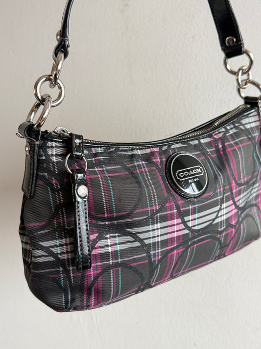 Rare Coach Poppy Plaid Shoulder Bag