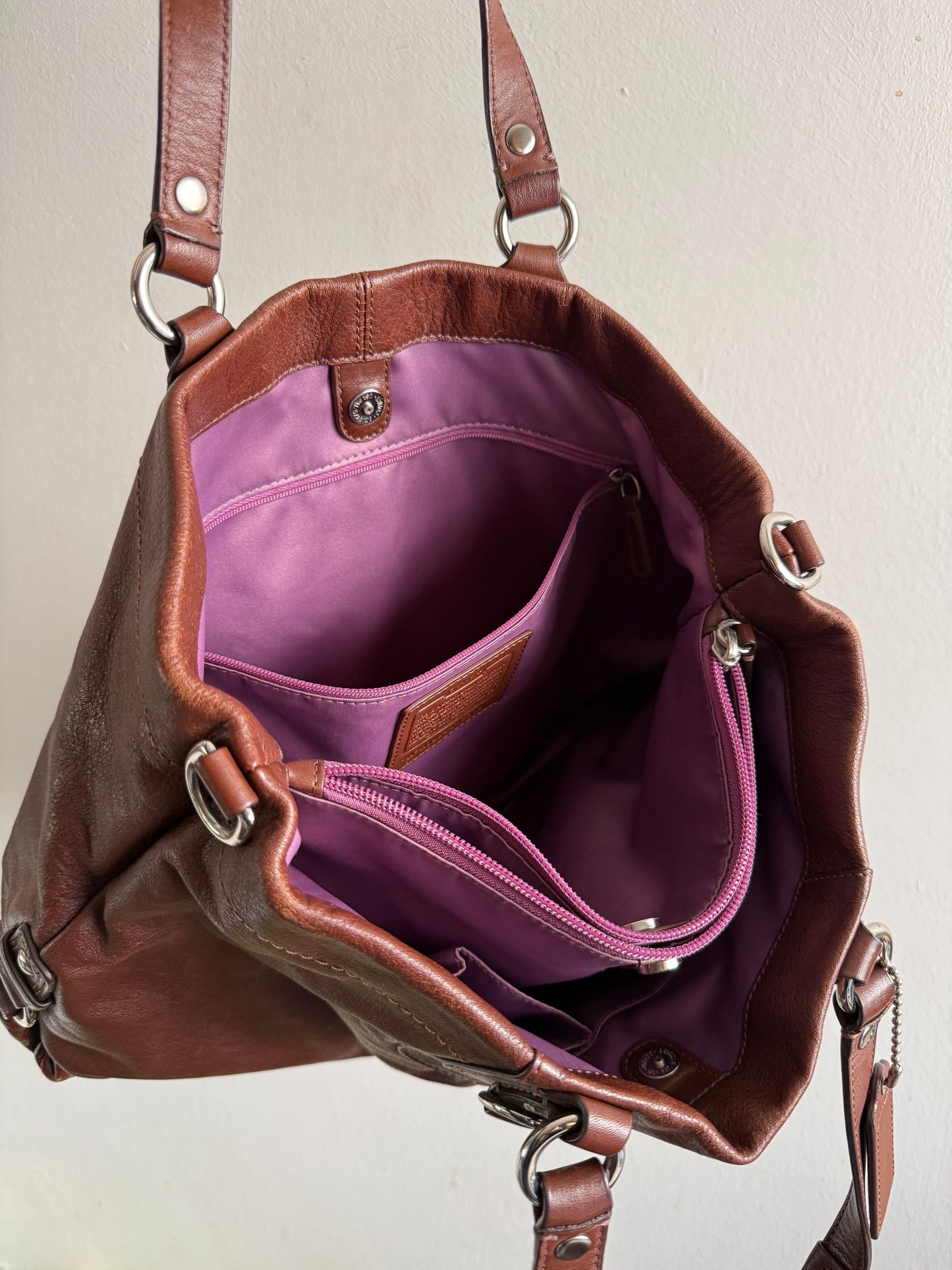 Rare Coach Ashley Leather Carryall Shoulder Bag