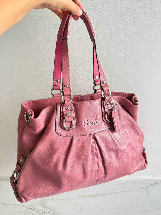 Super Rare Coach Ashley Leather Carryall Shoulder Bag