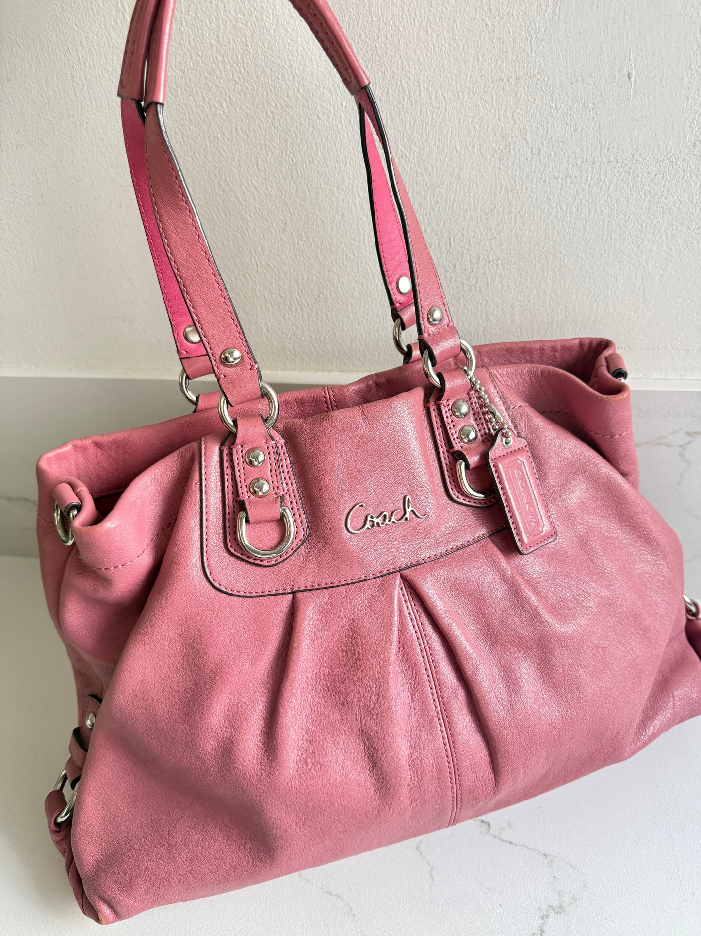 Super Rare Coach Ashley Leather Carryall Shoulder Bag