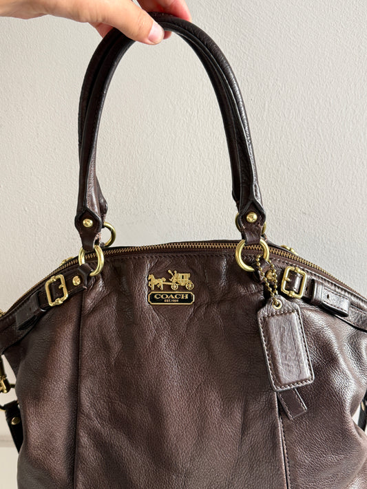Rare Coach Sophia Lindsey Leather Tote Bag