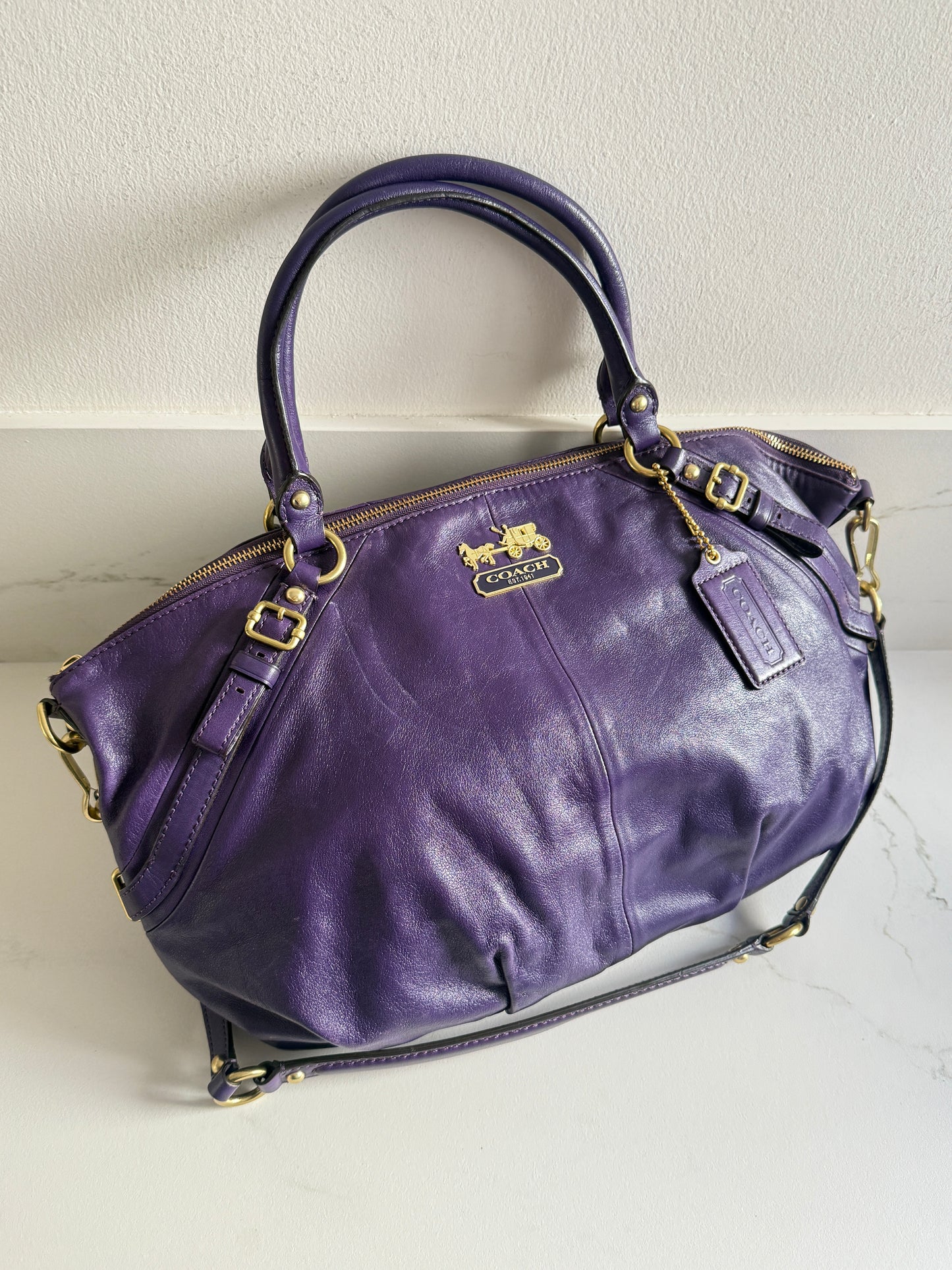 Coach Madison Sophia Leather Shoulder Bag