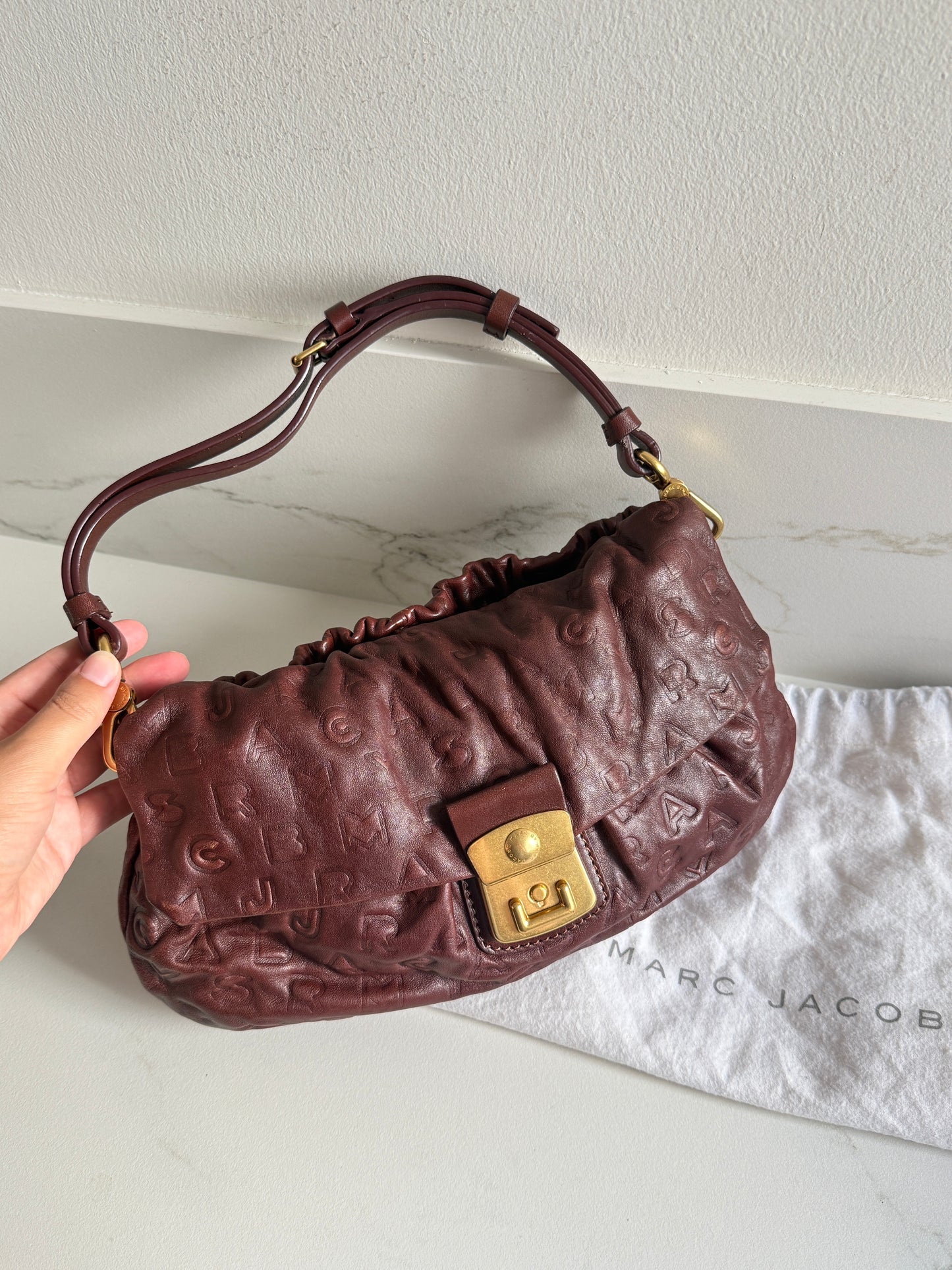 Super Rare Marc by Marc Jacobs Dreamy Logo Linda Shoulder Bag