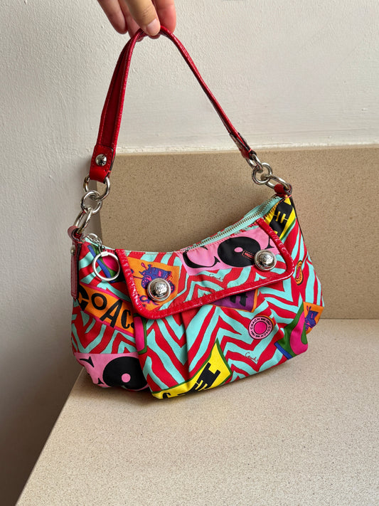 Super Rare Coach Poppy Graffiti Shoulder Bag