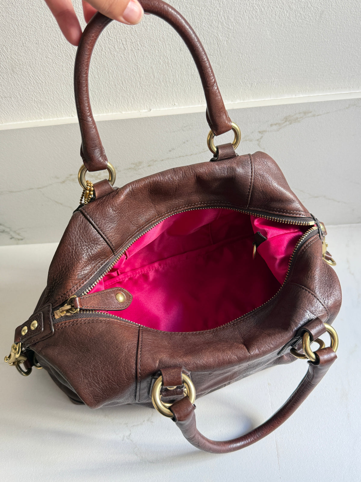 Coach Madison Sabrina Leather Satchel