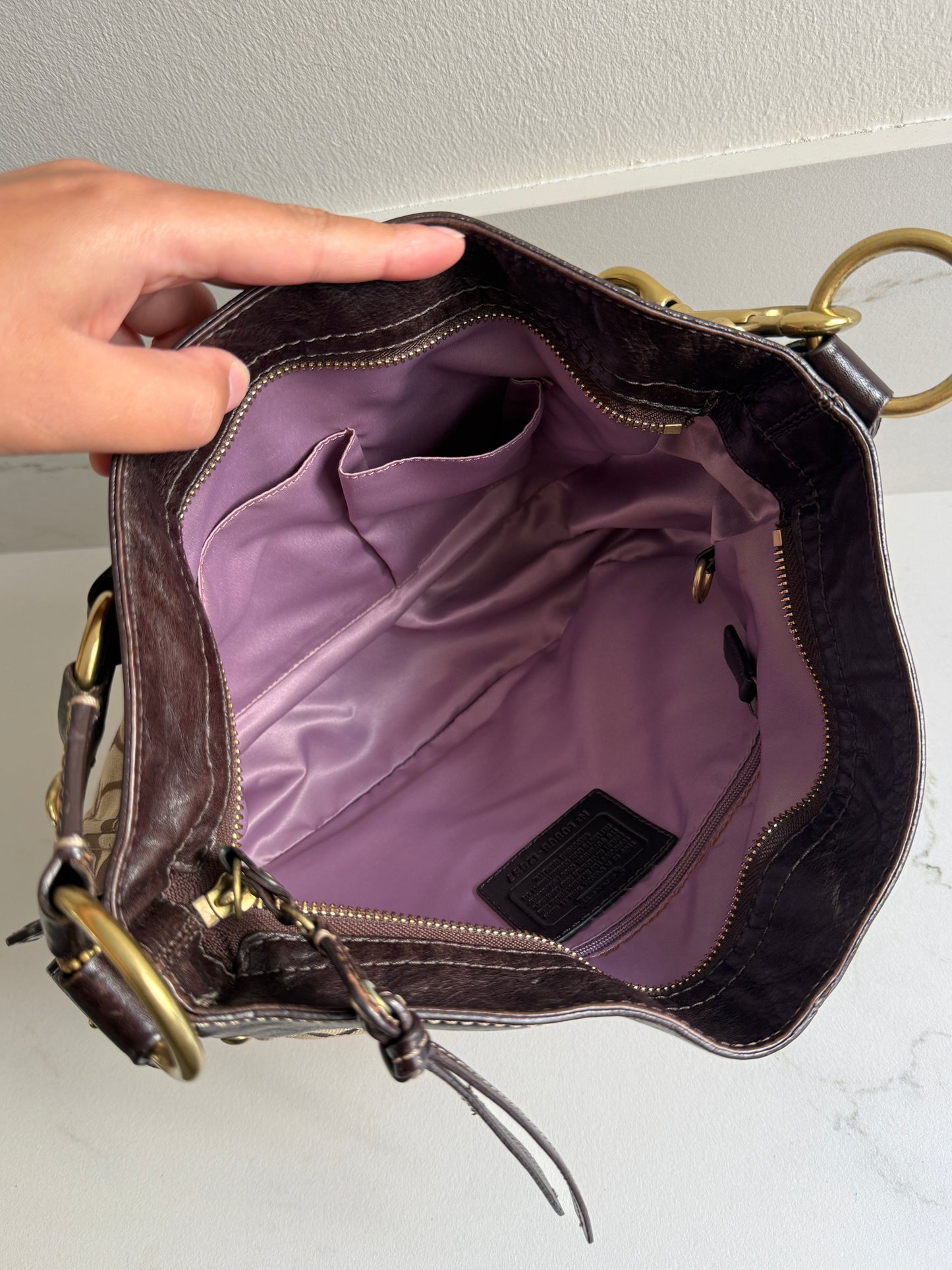 Rare Coach Zoe Signature Hobo Shoulder Bag