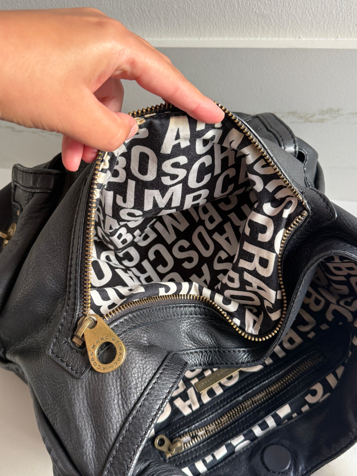 Super Rare Marc by Marc Jacobs Black Leather Hobo Shoulder Bag