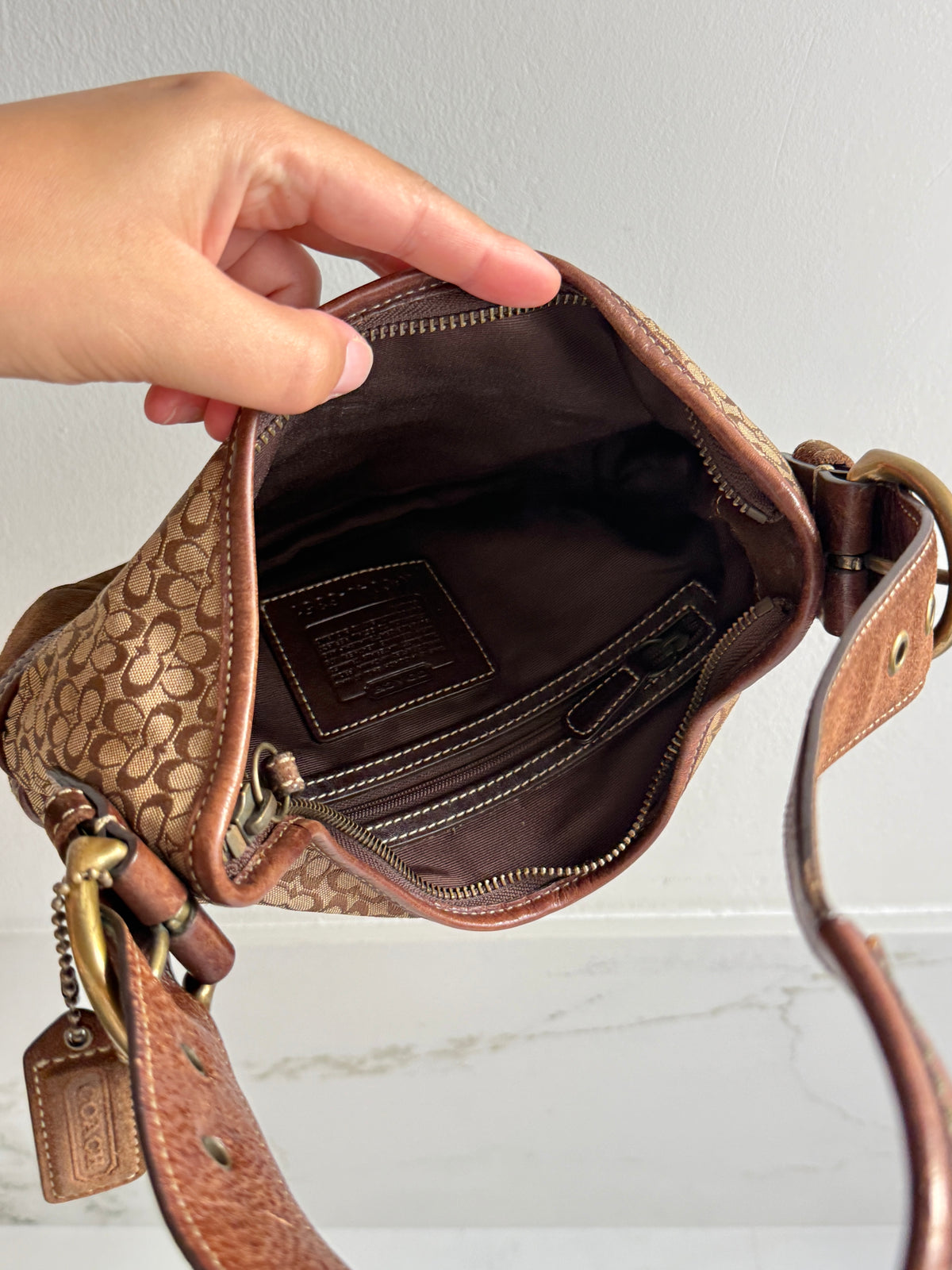 Super Rare Coach Soho Suede & Canvas Mini Bag