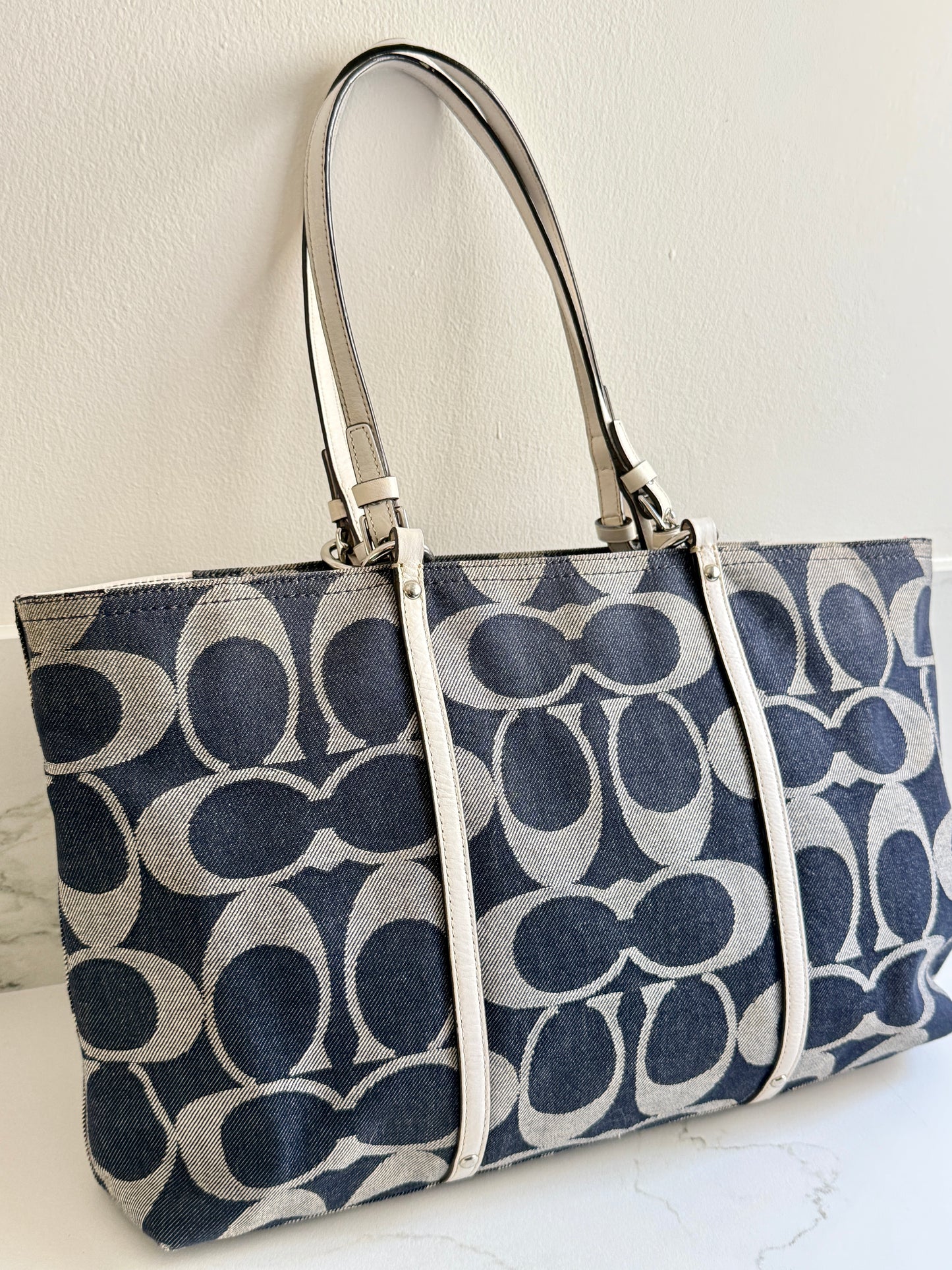 Super Rare Coach Hampton Denim Tote Bag
