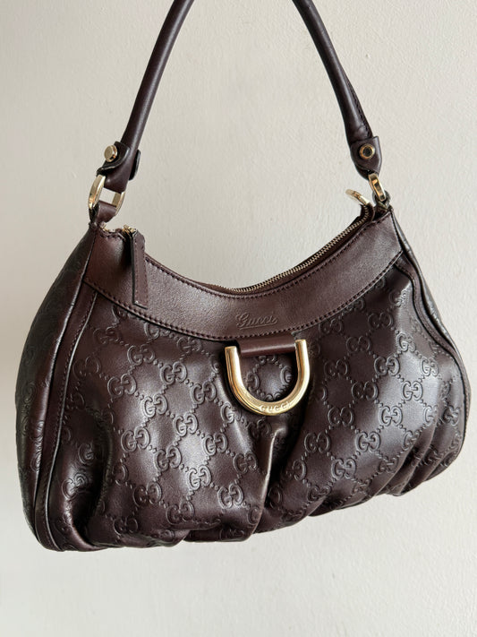 Super Rare Gucci Abbey D Ring Leather Shoulder Bag