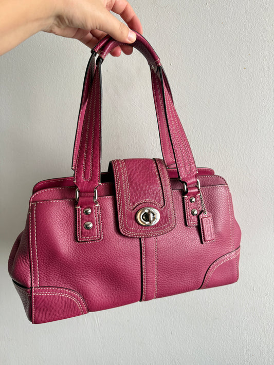 Super Rare Coach Hampton Pebbled Leather