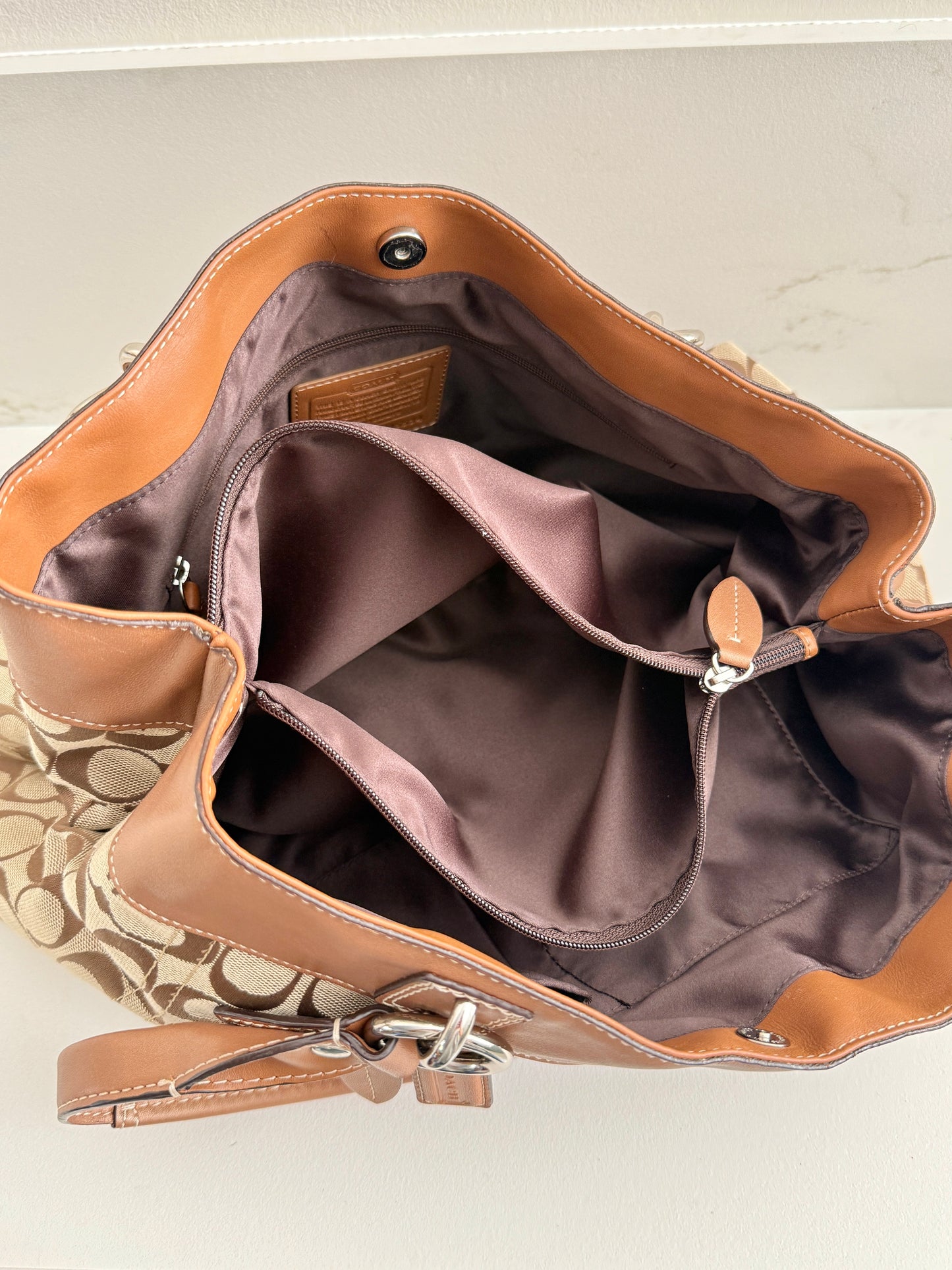 Coach Penelope Signature Carryall Shoulder Bag