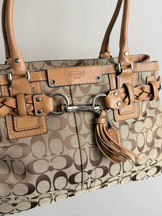 Super Rare Coach Hampton Signature Shoulder Bag