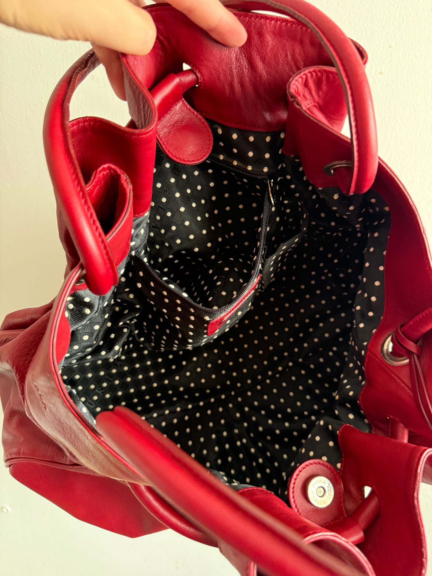 Rare Furla Leather Shoulder Bag