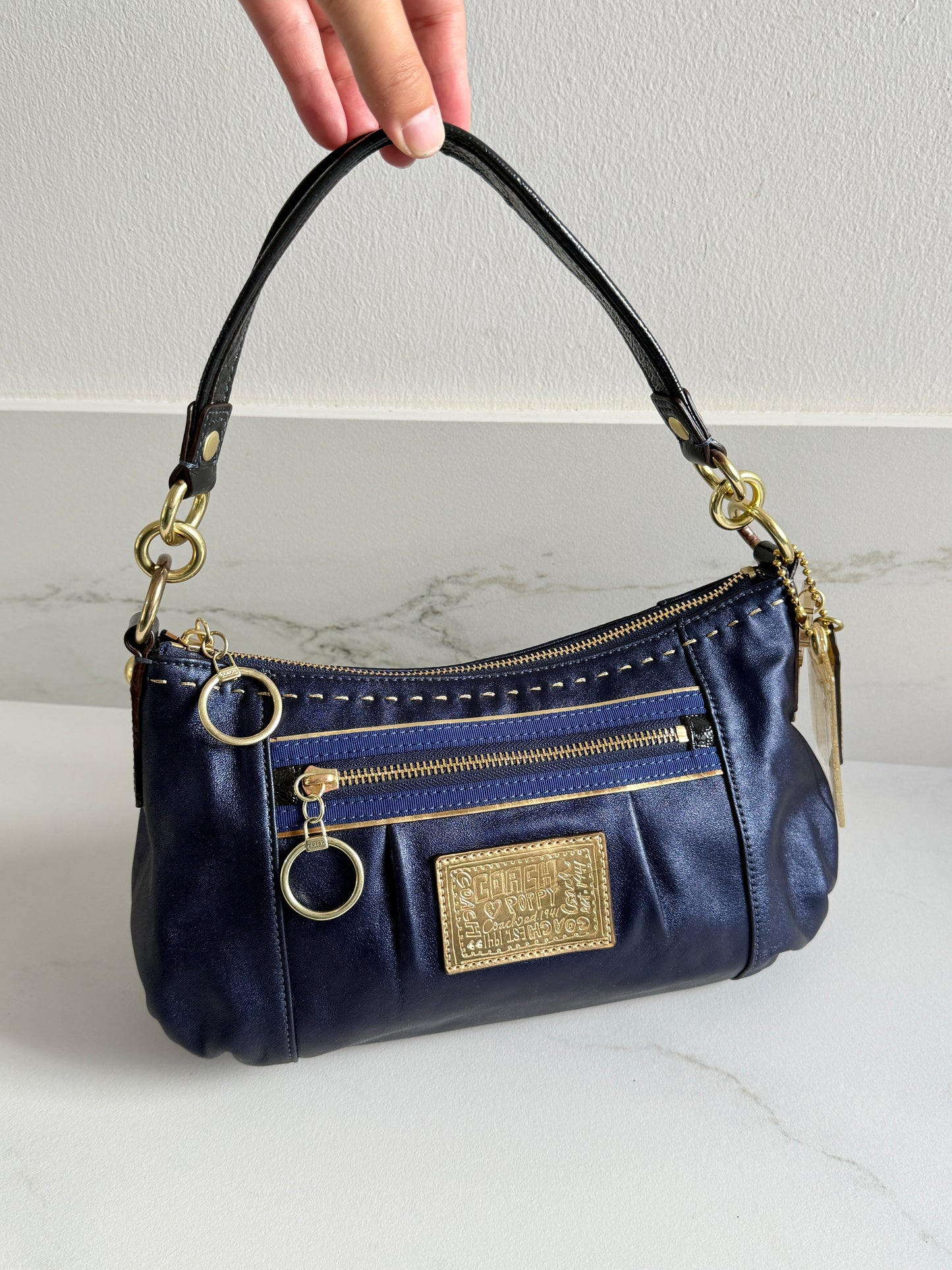 Super Rare Coach Poppy Leather Shoulder Bag