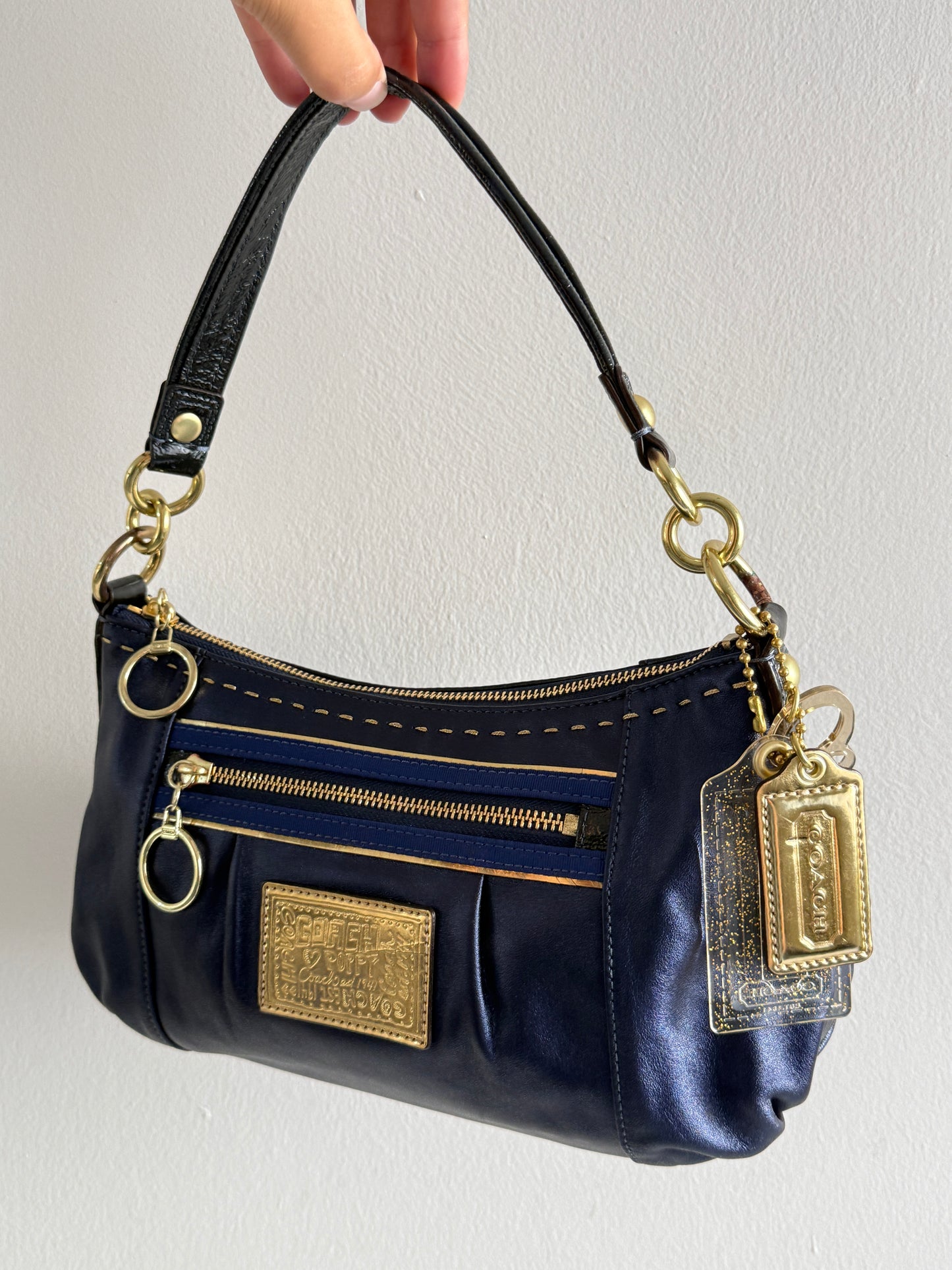 Super Rare Coach Poppy Leather Shoulder Bag
