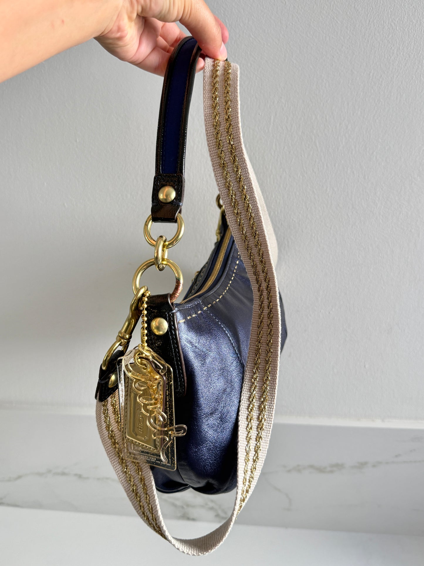Super Rare Coach Poppy Leather Shoulder Bag