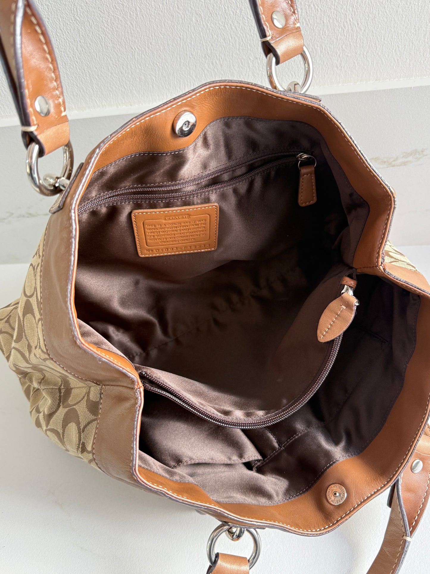 Coach Penelope Signature Carryall Shoulder Bag