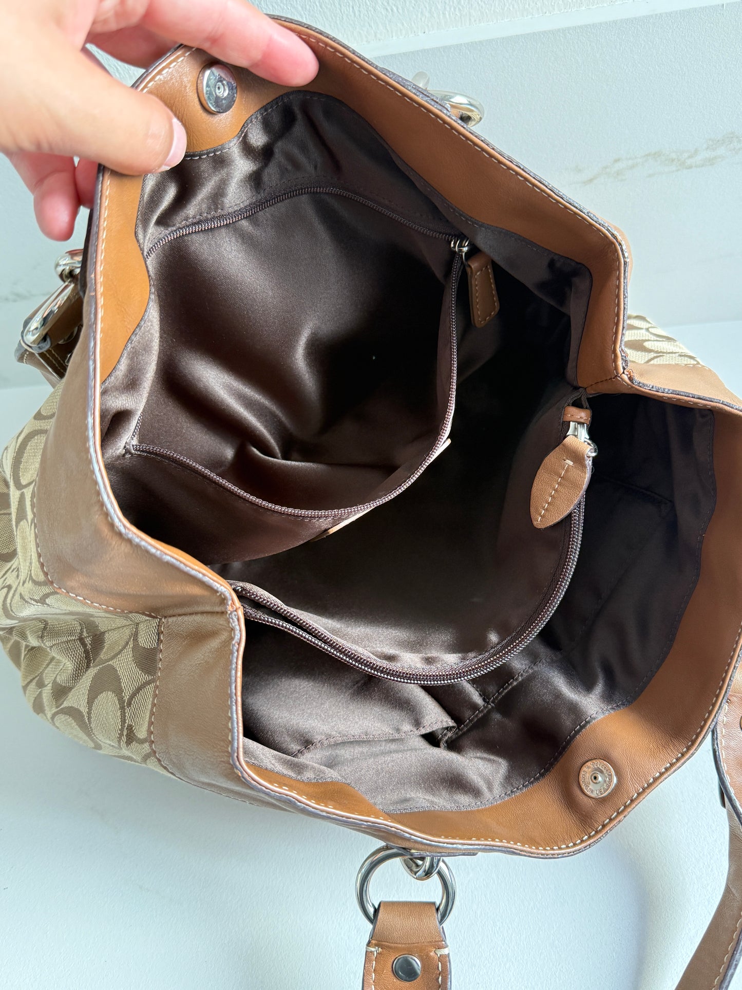 Coach Penelope Signature Carryall Shoulder Bag