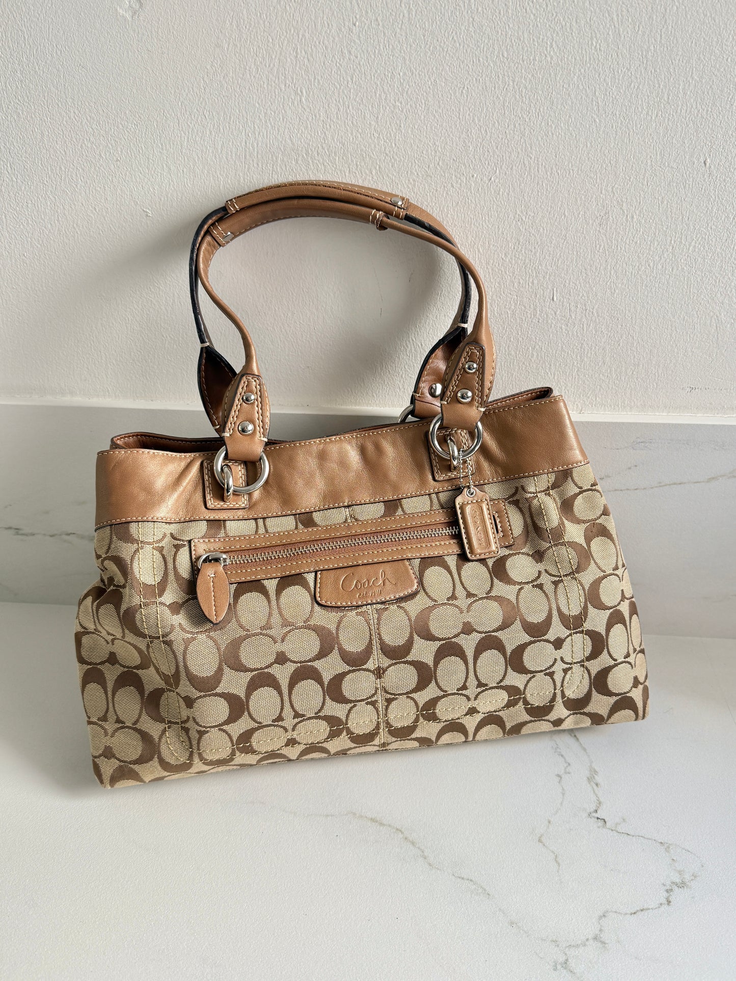 Coach Penelope Signature Carryall Shoulder Bag