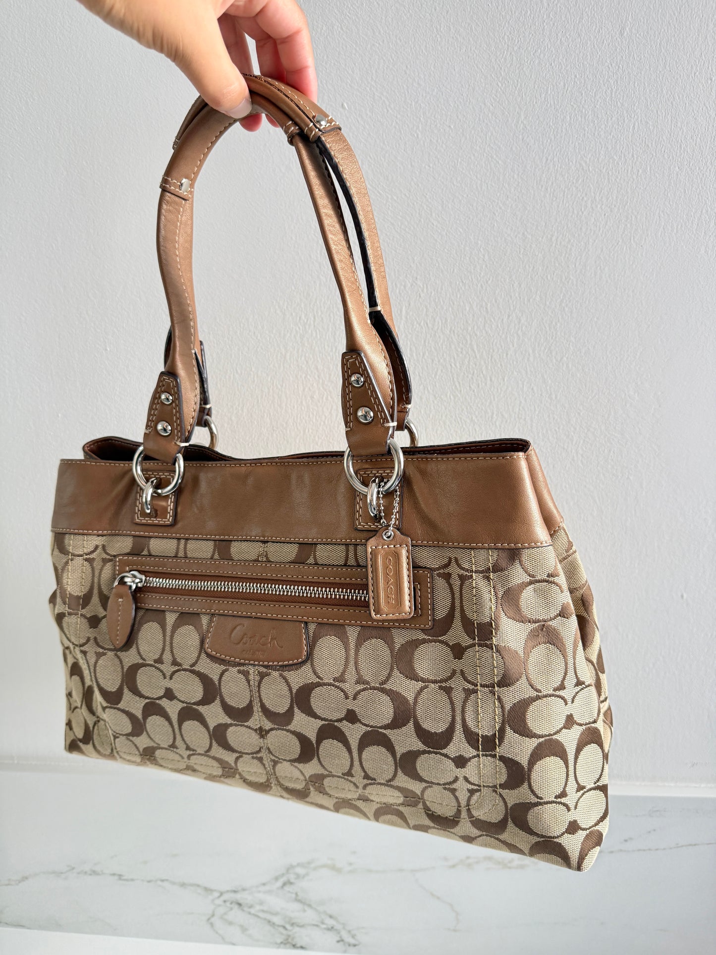 Coach Penelope Signature Carryall Shoulder Bag