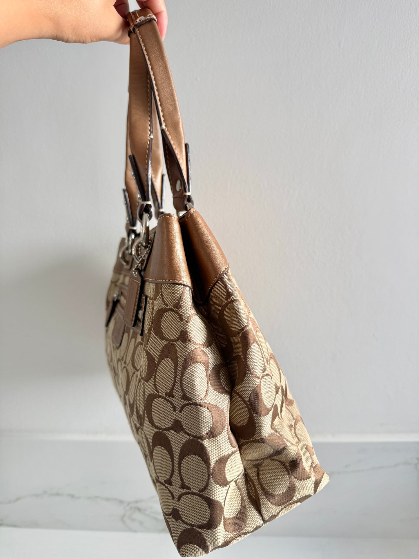 Coach Penelope Signature Carryall Shoulder Bag