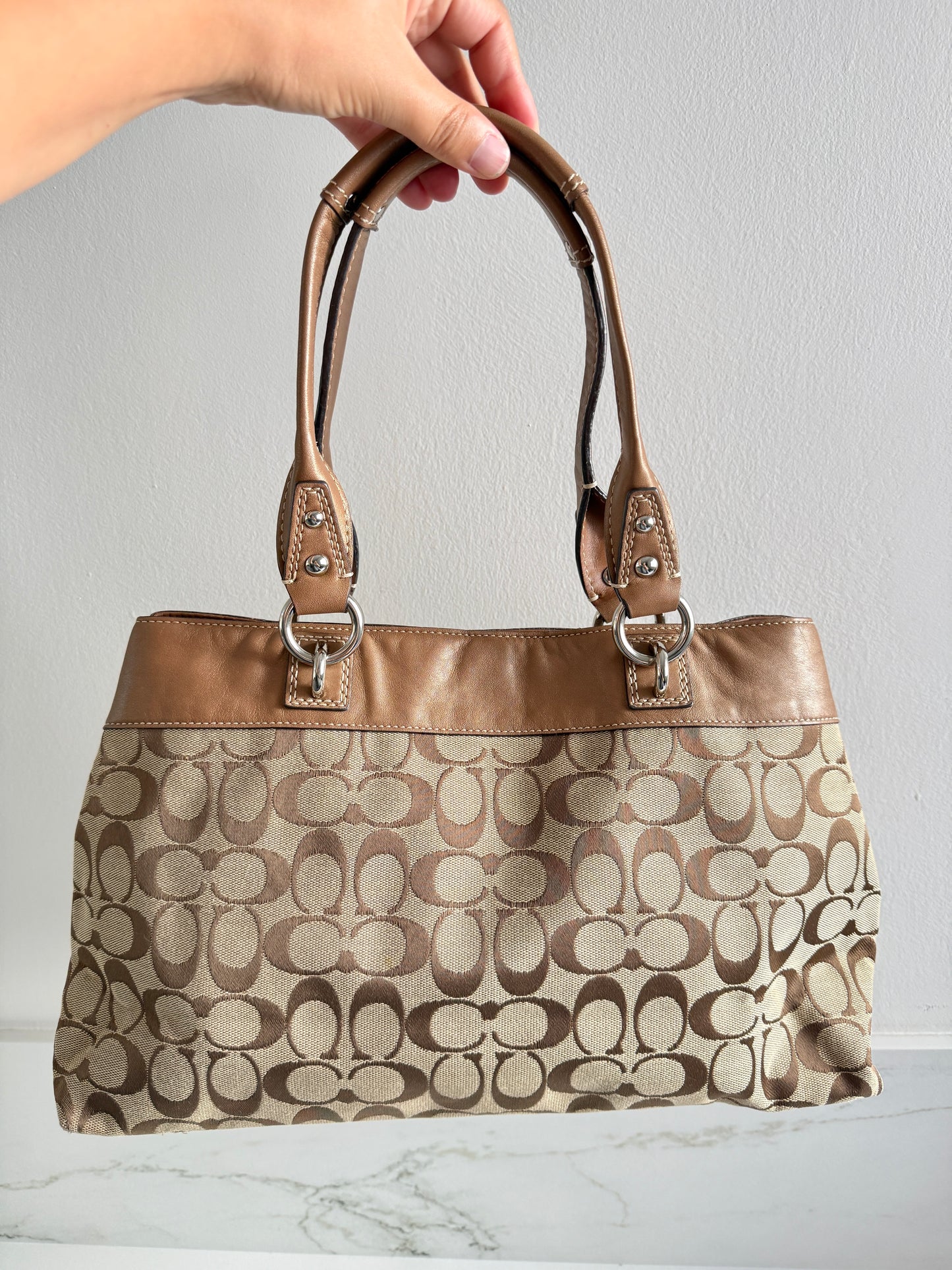 Coach Penelope Signature Carryall Shoulder Bag