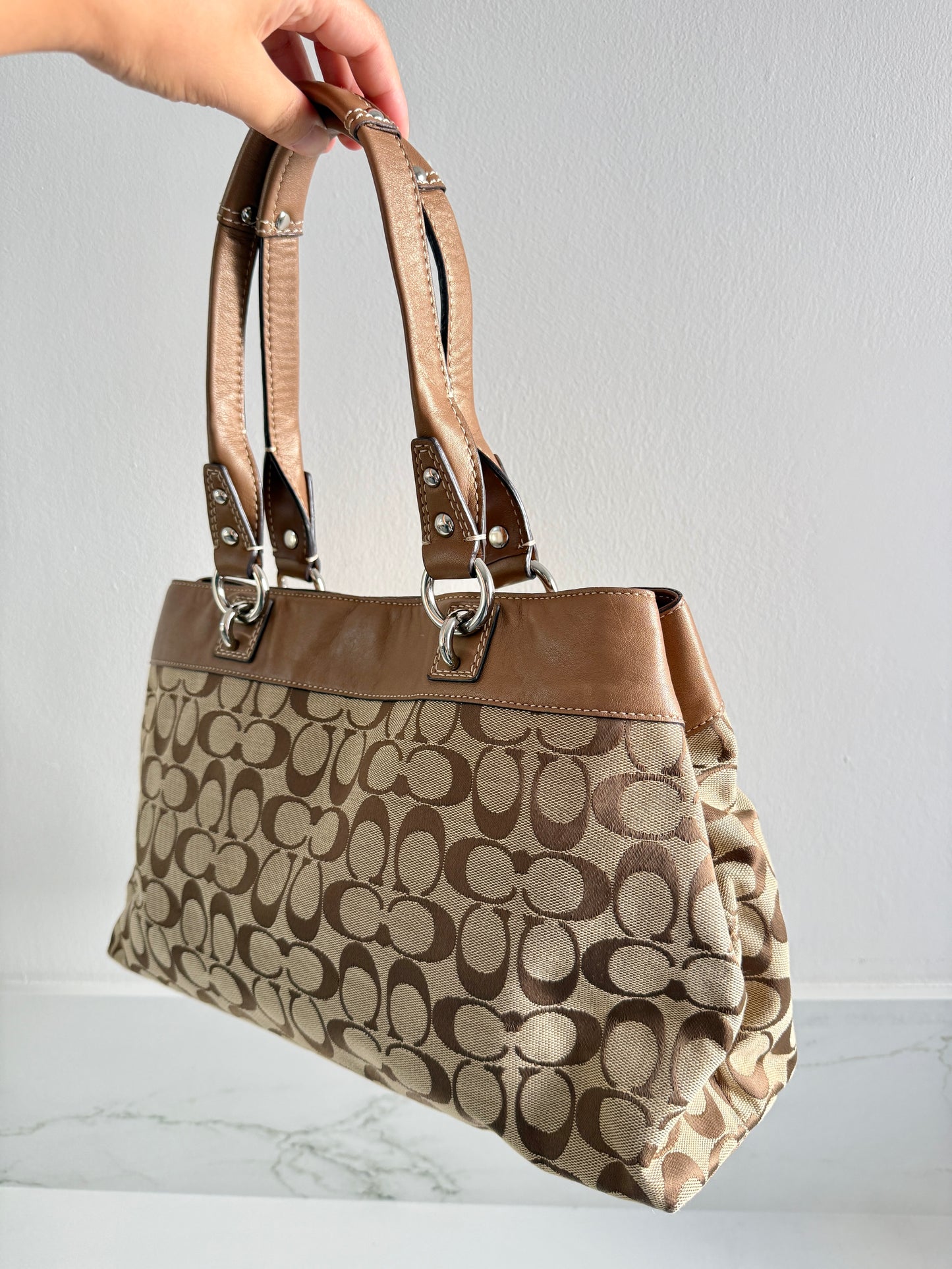 Coach Penelope Signature Carryall Shoulder Bag