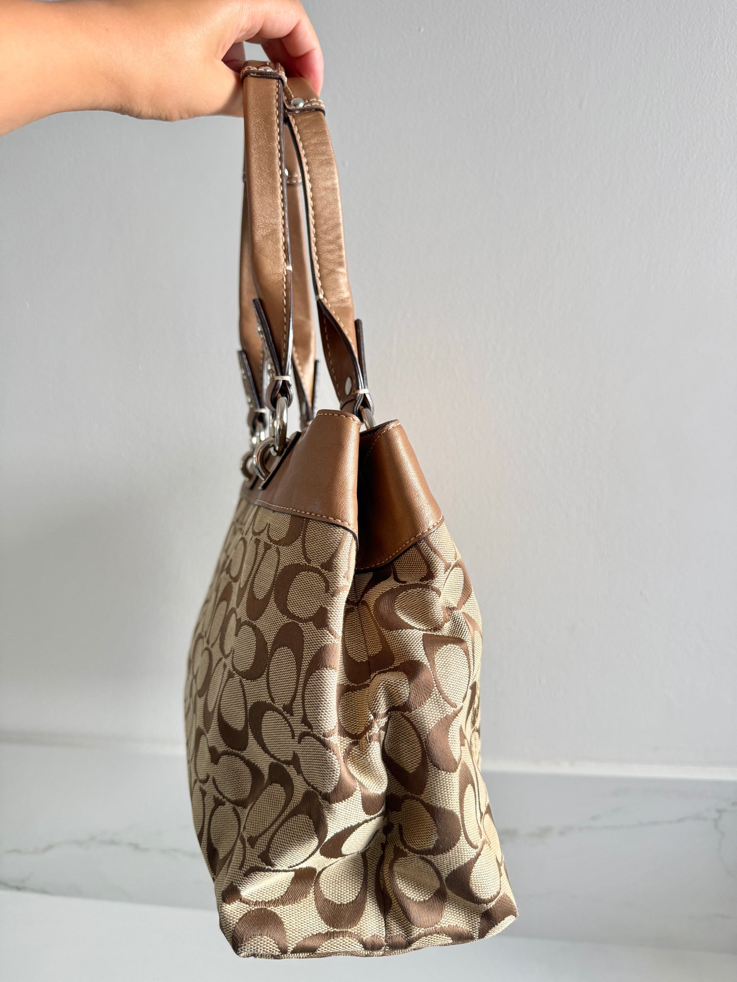 Coach Penelope Signature Carryall Shoulder Bag