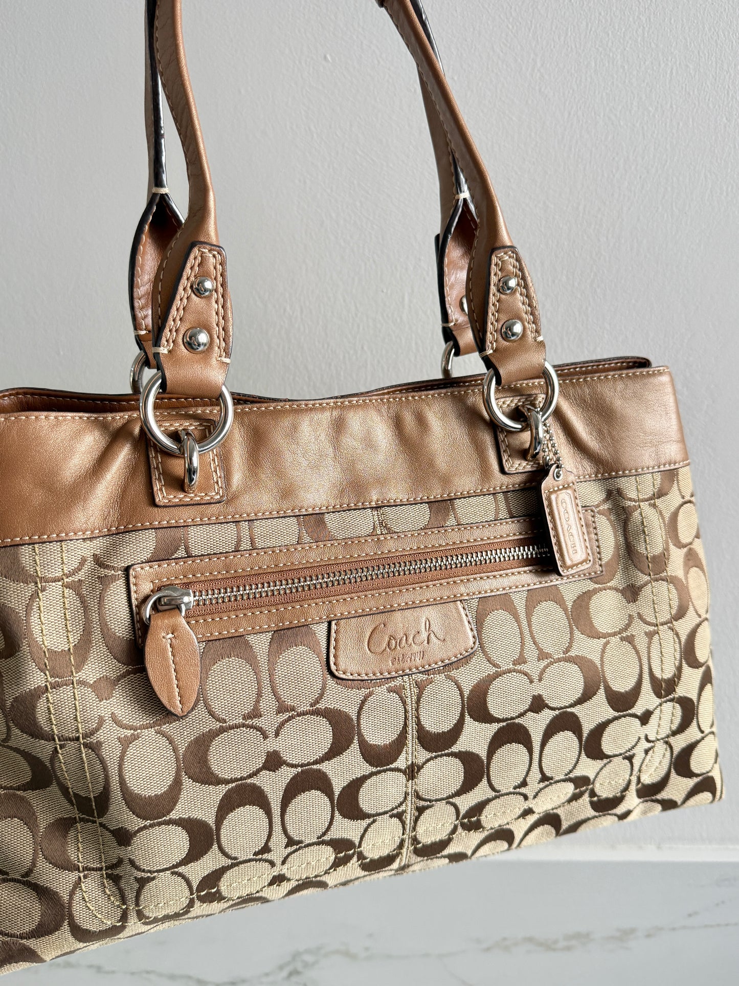 Coach Penelope Signature Carryall Shoulder Bag