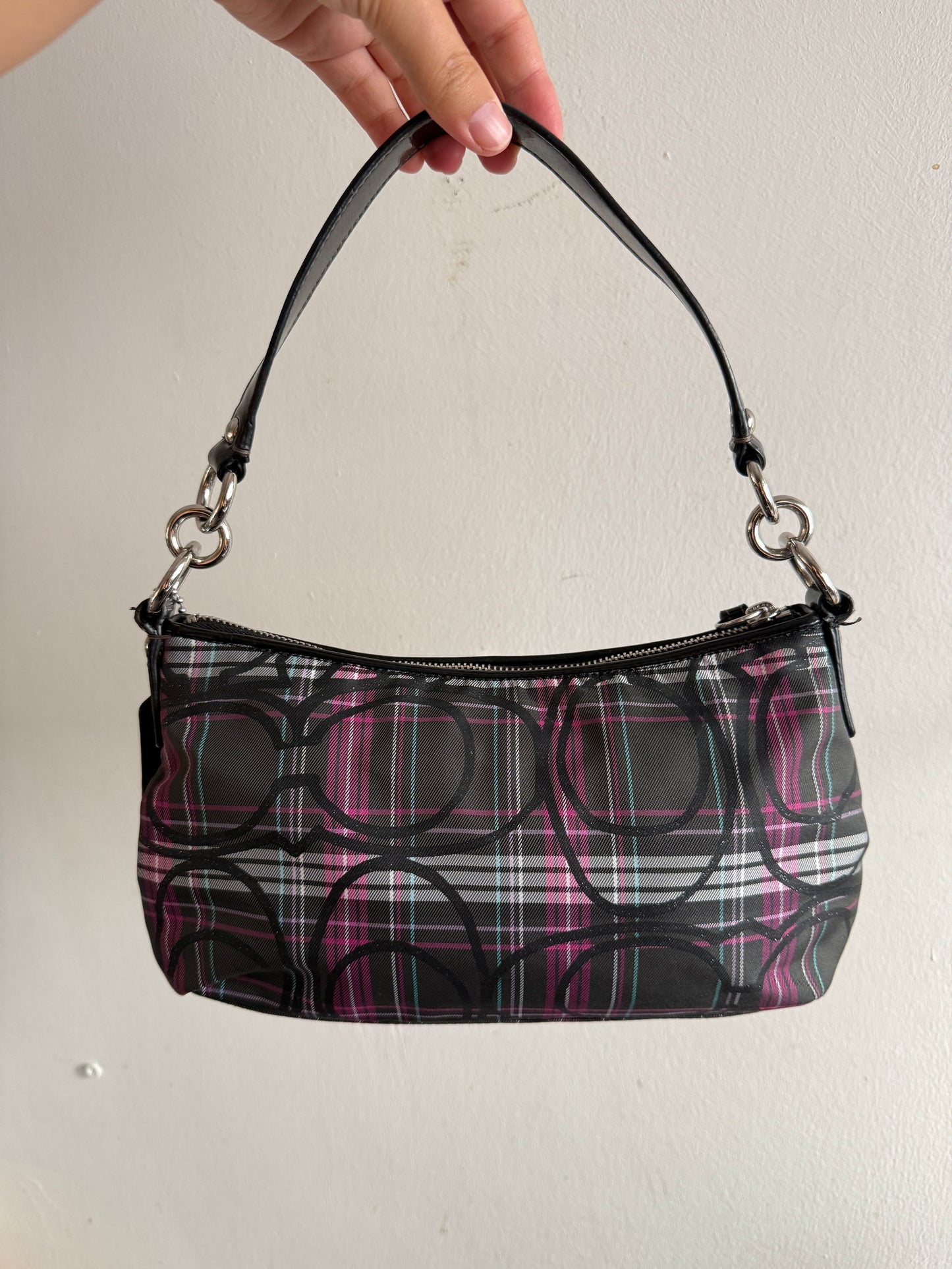 Rare Coach Poppy Plaid Shoulder Bag