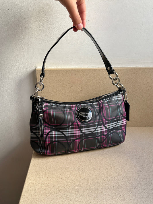 Rare Coach Poppy Plaid Shoulder Bag