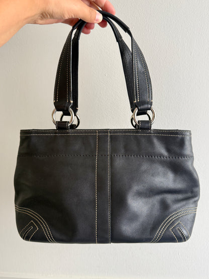 Super Rare Coach Soho Black Leather Shoulder Bag