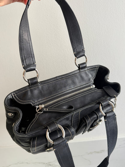 Super Rare Coach Soho Black Leather Shoulder Bag