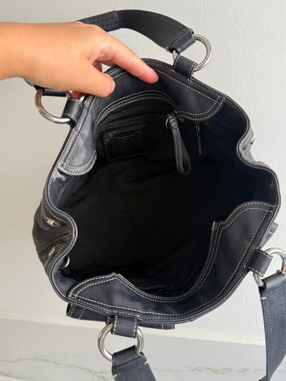 Super Rare Coach Soho Black Leather Shoulder Bag