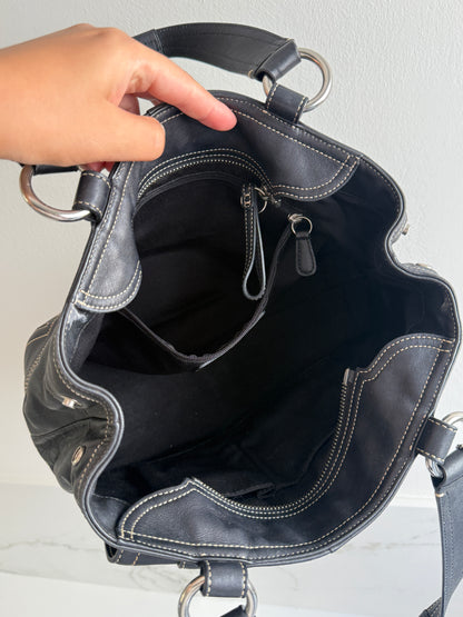 Super Rare Coach Soho Black Leather Shoulder Bag