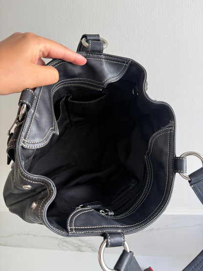 Super Rare Coach Soho Black Leather Shoulder Bag