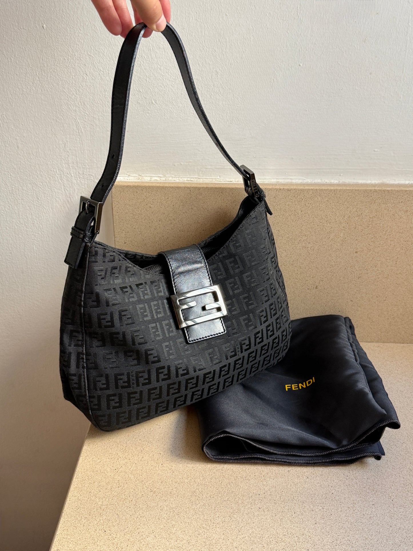 Fendi Baguette Zucca Shoulder Bag