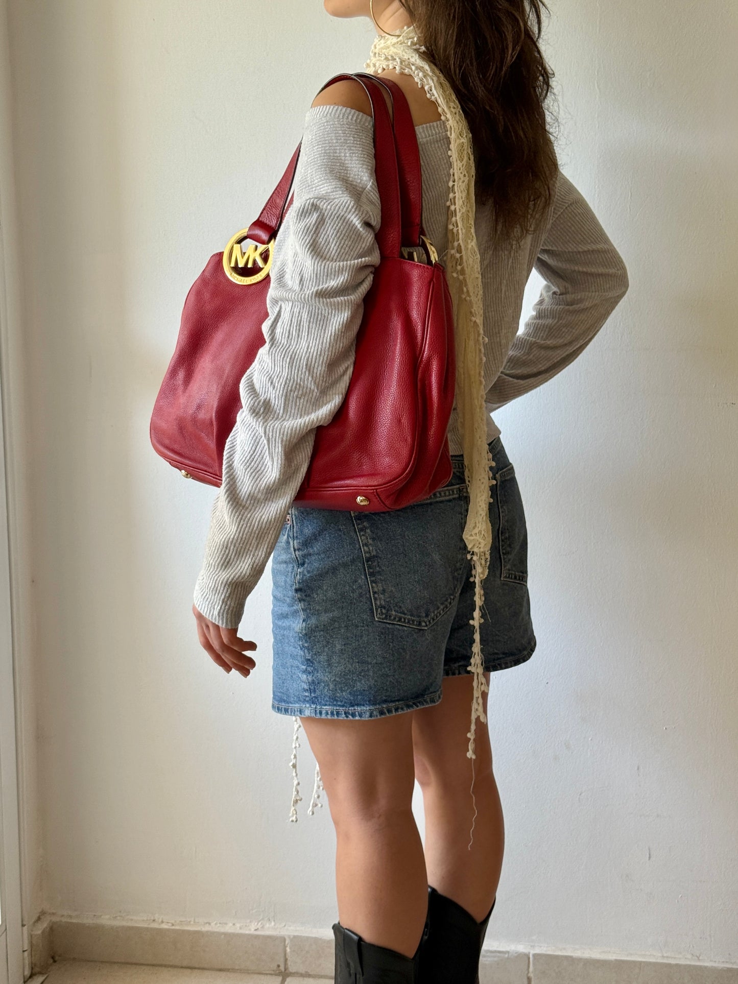 Michael Kors Fulton East West Leather Tote Shoulder Bag