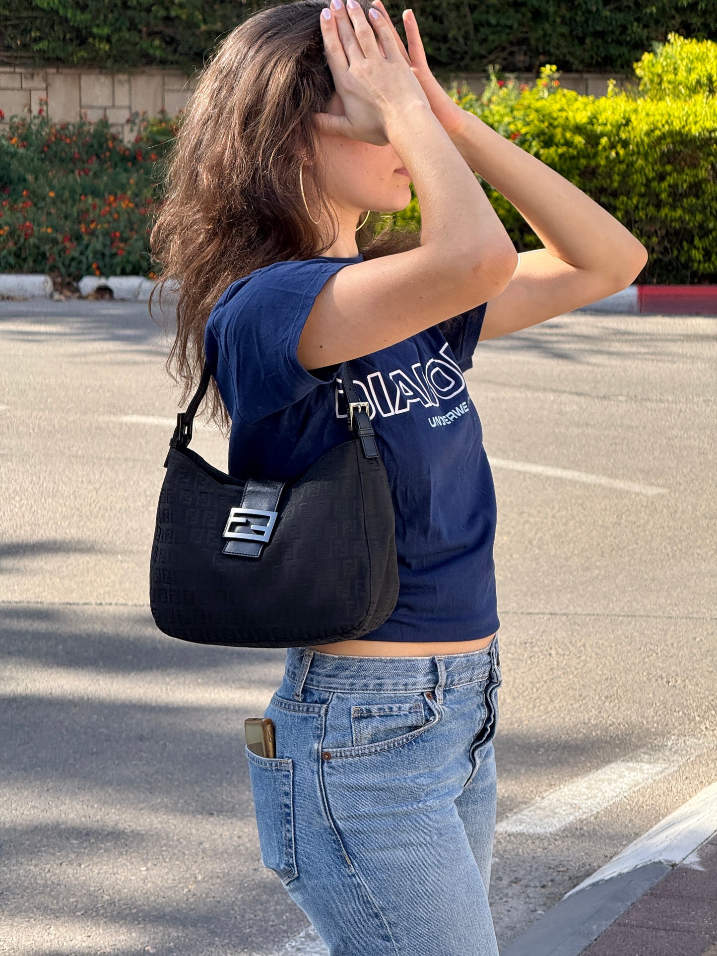 Fendi Baguette Zucca Shoulder Bag