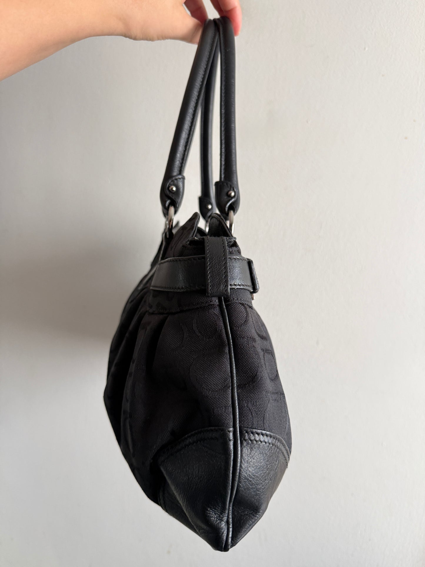Rare Salvatore Ferragamo Gancini Marisa Black Shoulder Bag