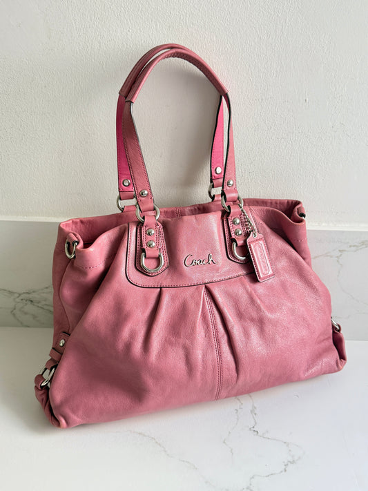 Super Rare Coach Ashley Leather Carryall Shoulder Bag