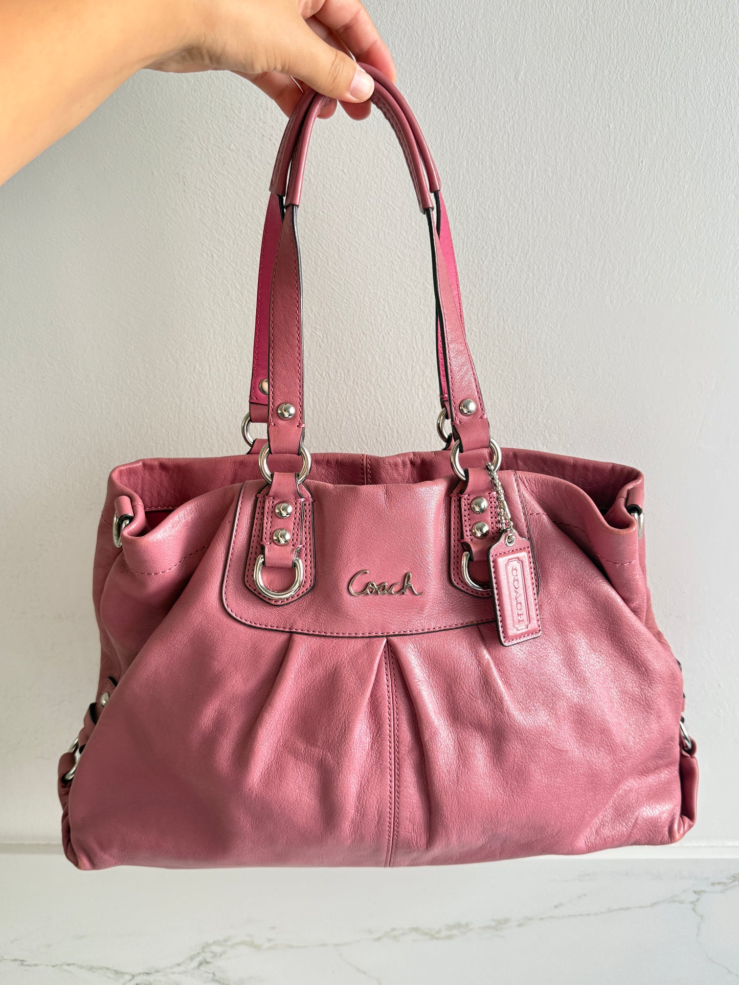 Super Rare Coach Ashley Leather Carryall Shoulder Bag