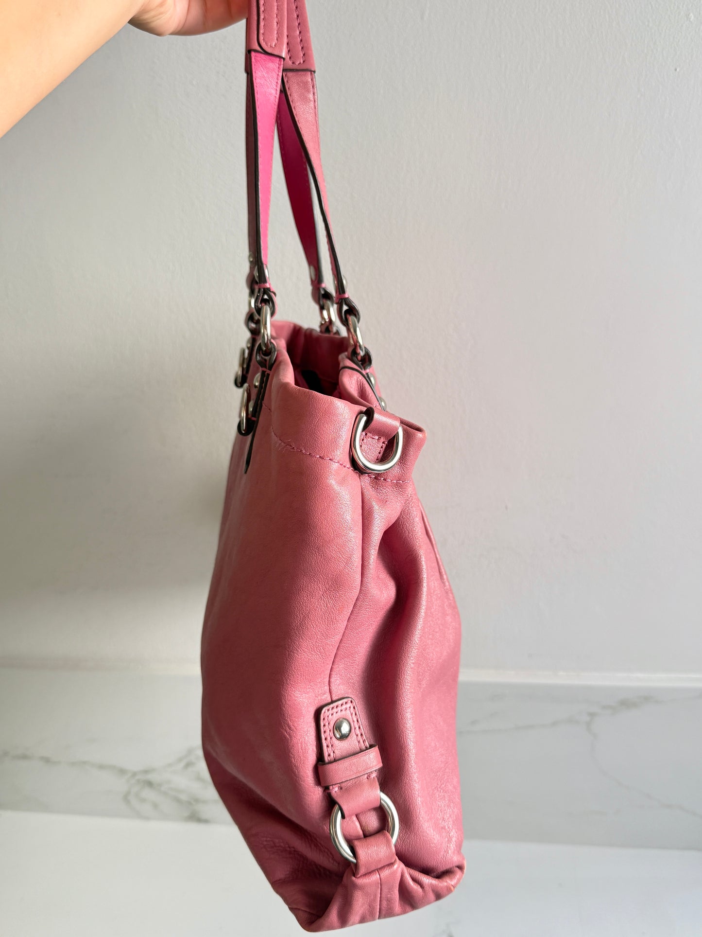 Super Rare Coach Ashley Leather Carryall Shoulder Bag