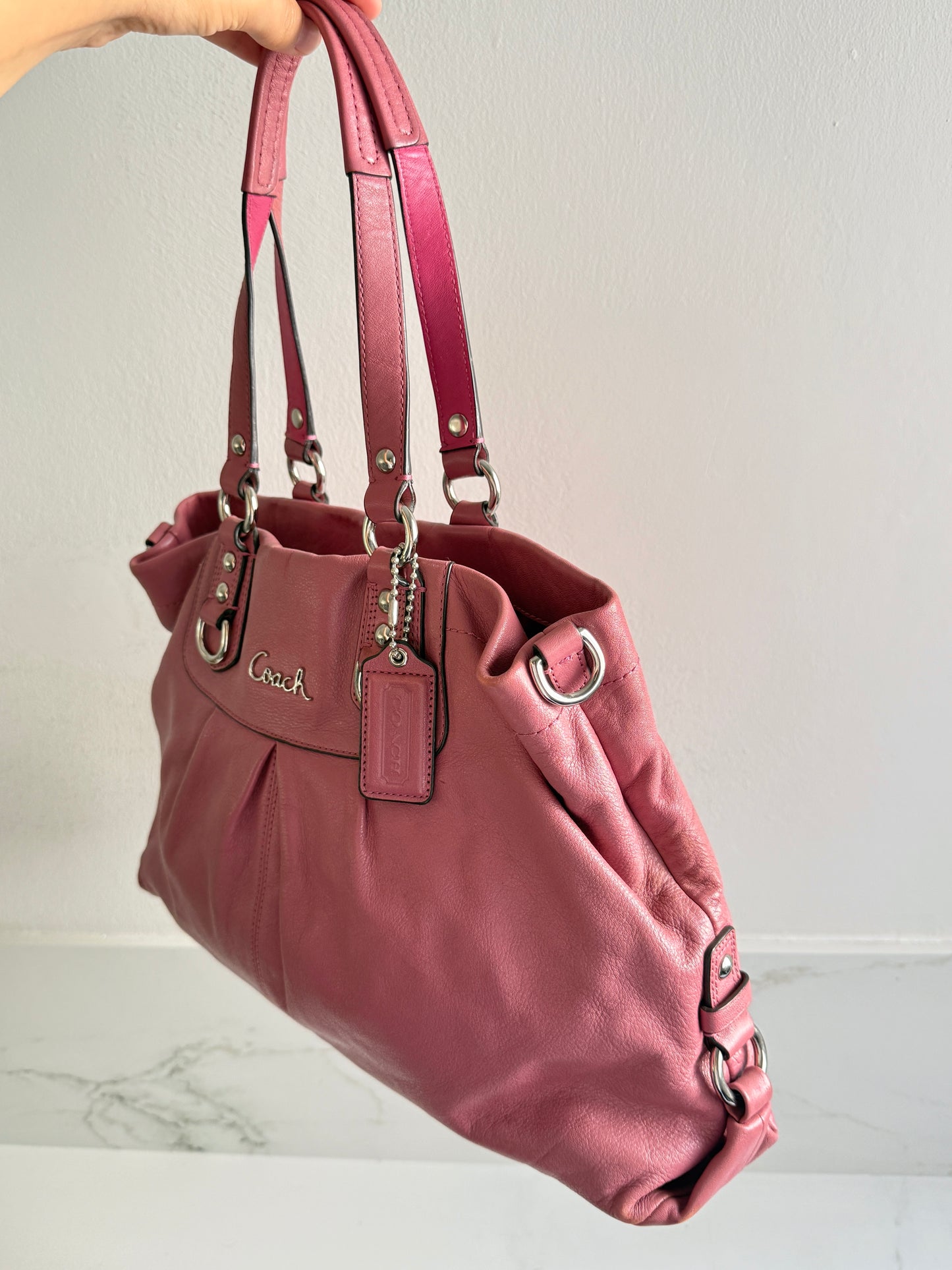 Super Rare Coach Ashley Leather Carryall Shoulder Bag
