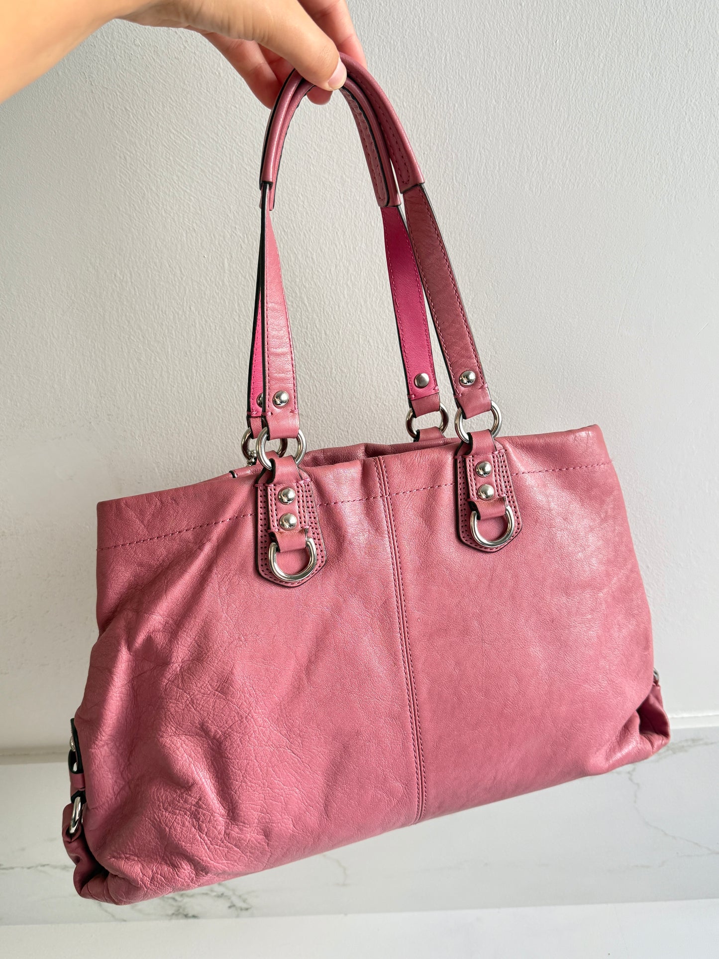 Super Rare Coach Ashley Leather Carryall Shoulder Bag