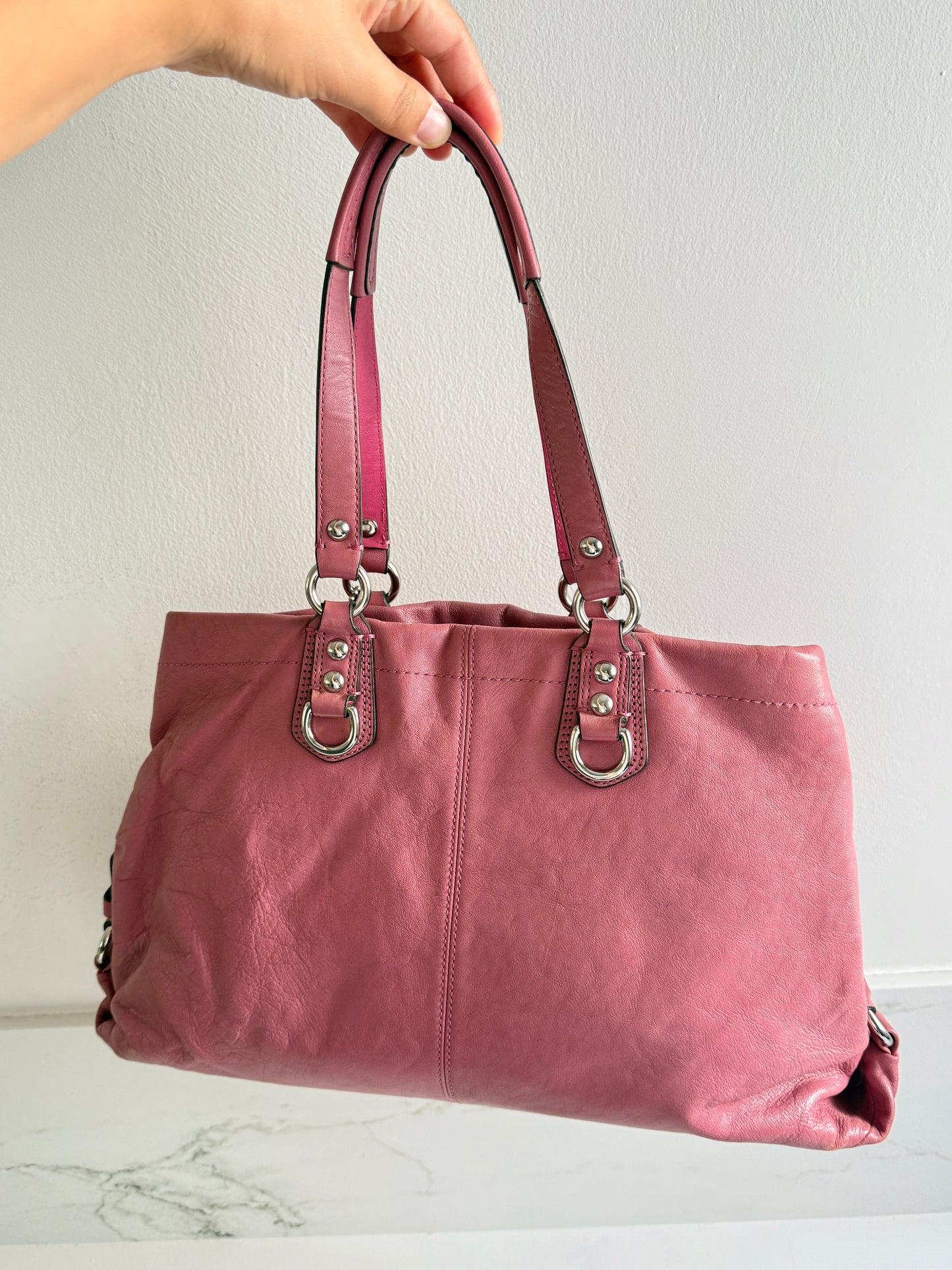 Super Rare Coach Ashley Leather Carryall Shoulder Bag