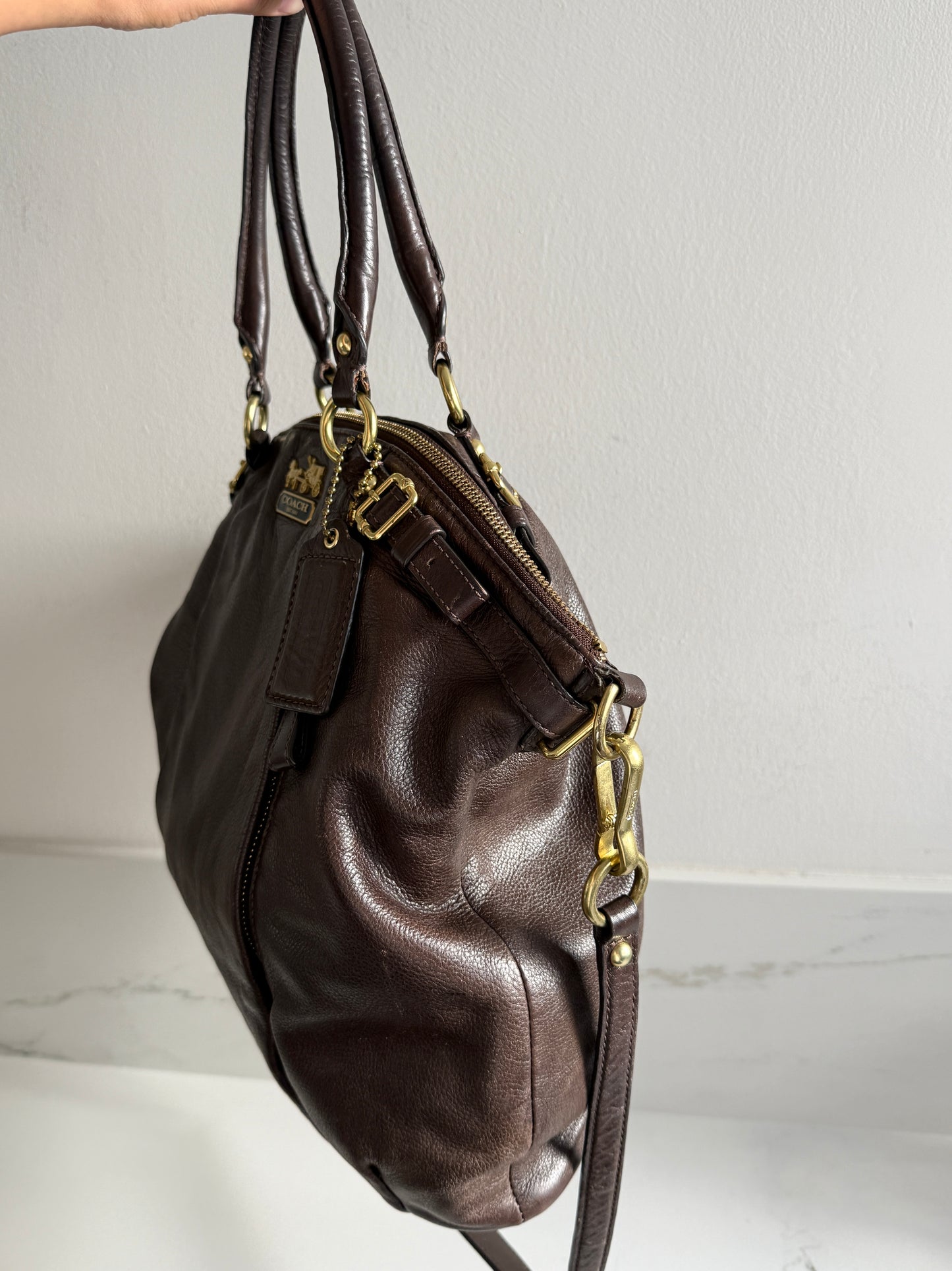 Rare Coach Sophia Lindsey Leather Tote Bag