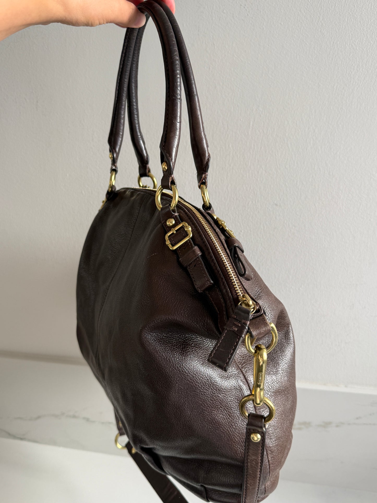 Rare Coach Sophia Lindsey Leather Tote Bag