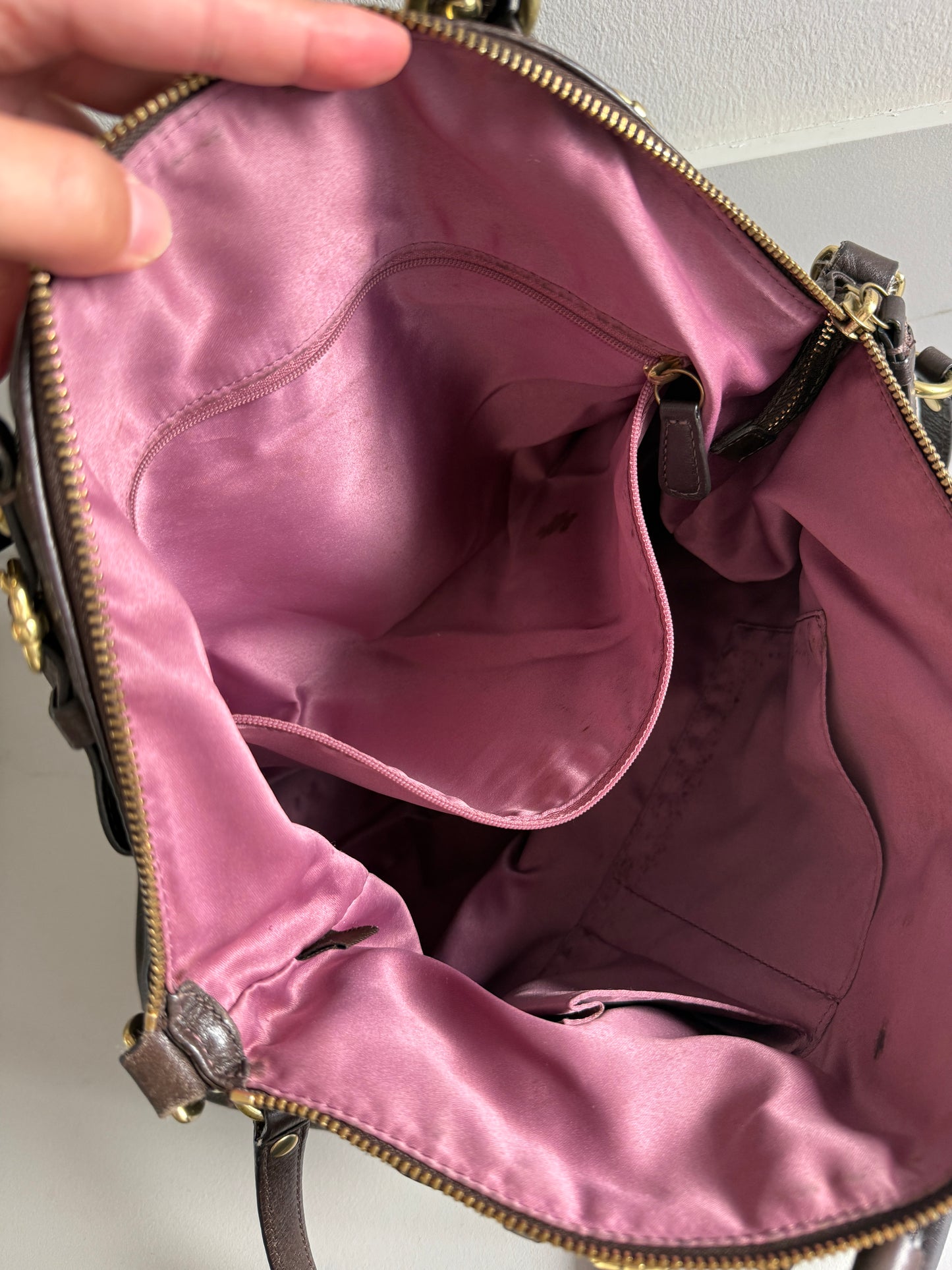 Rare Coach Sophia Lindsey Leather Tote Bag